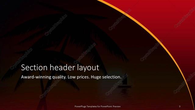Section Header presentation slide layout