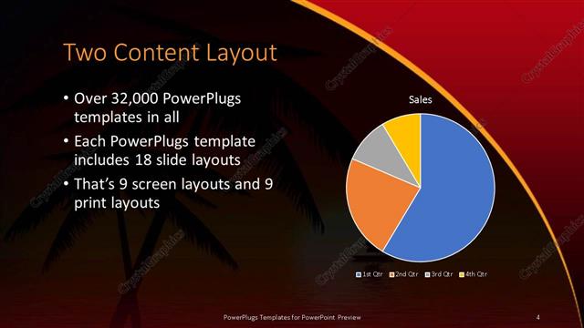 Two Content presentation slide layout
