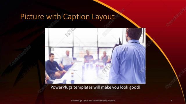 Picture with Caption presentation slide layout