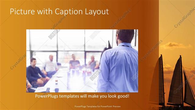Picture with Caption presentation slide layout