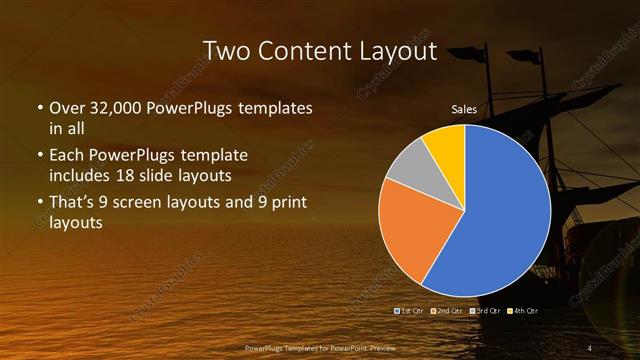 Two Content presentation slide layout