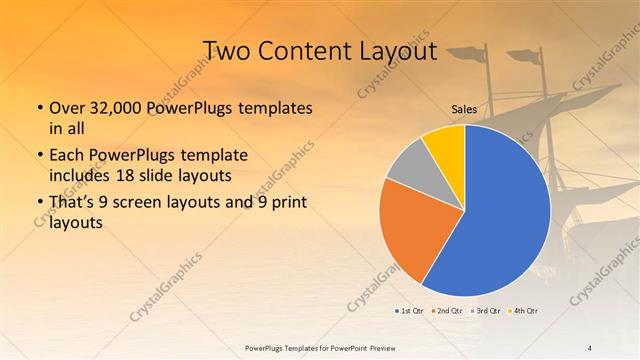 Two Content presentation slide layout