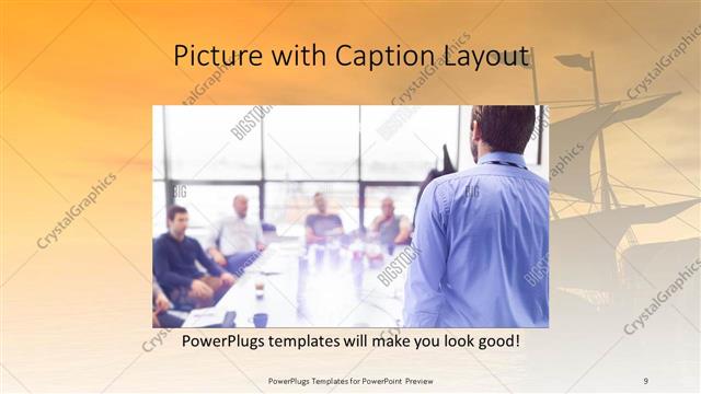 Picture with Caption presentation slide layout