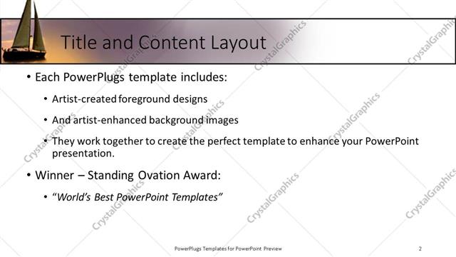Title and Content presentation slide layout