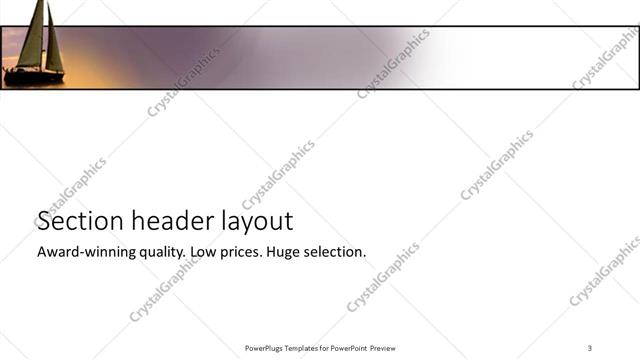Section Header presentation slide layout