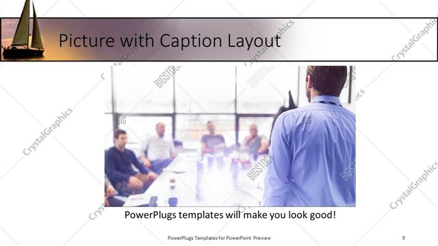 Picture with Caption presentation slide layout