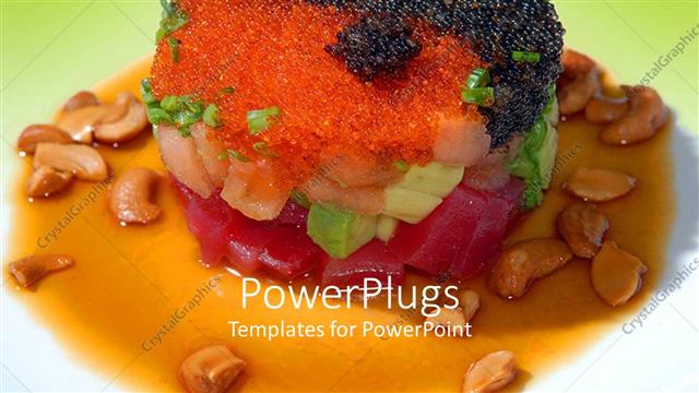  Presentation with salad - A salad with vegetables and other essentials