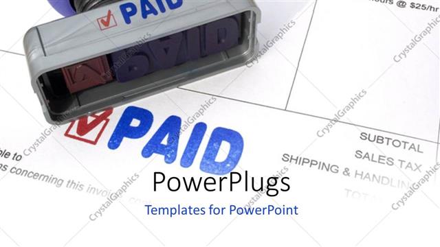  Presentation with stamp - Sales invoice with paid stamp sitting on invoice?