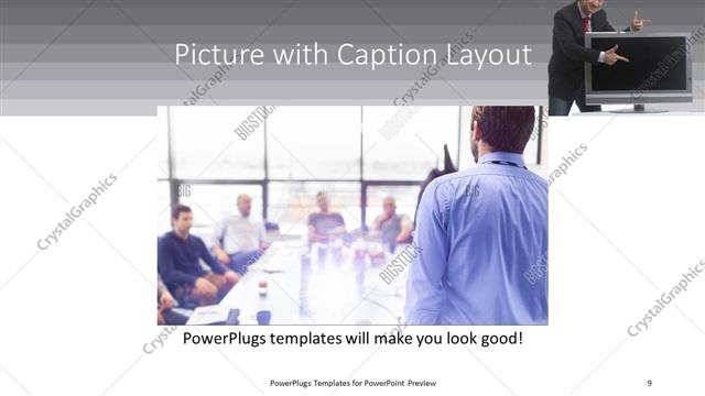 Picture with Caption presentation slide layout