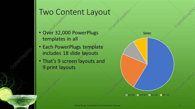 Two Content presentation slide layout