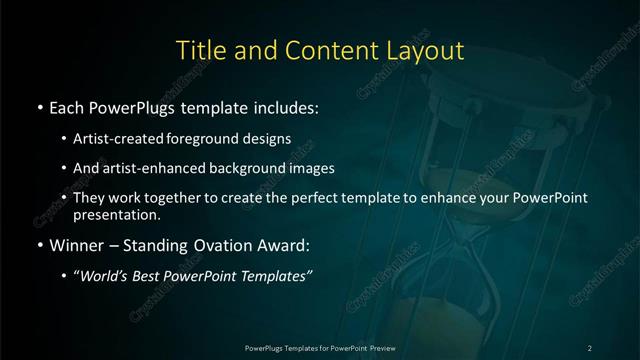 Title and Content presentation slide layout