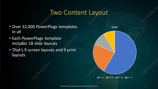 Two Content presentation slide layout