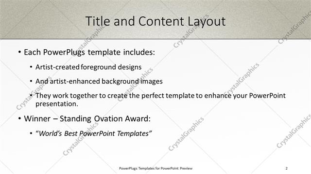 Title and Content presentation slide layout
