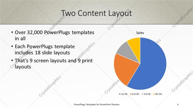 Two Content presentation slide layout