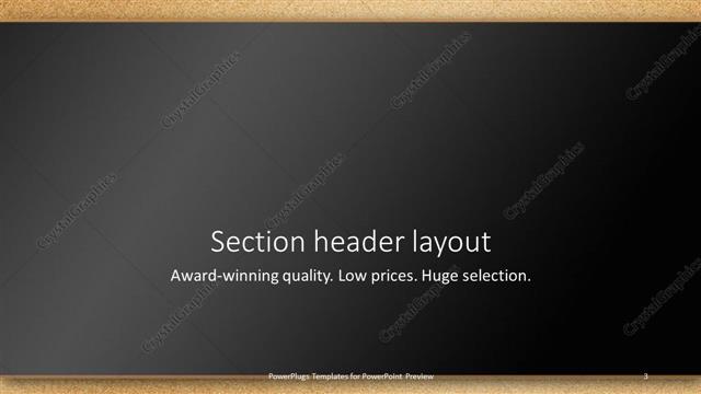 Section Header presentation slide layout