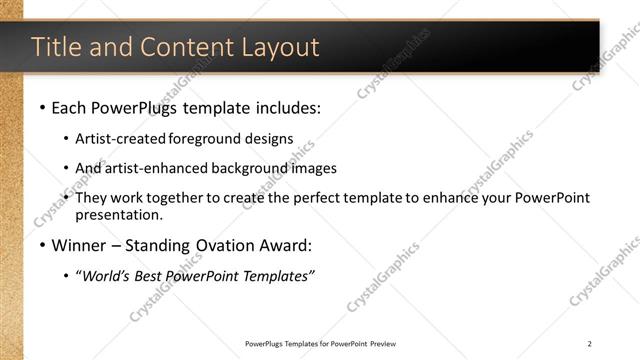 Title and Content presentation slide layout