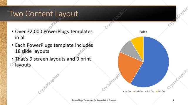 Two Content presentation slide layout