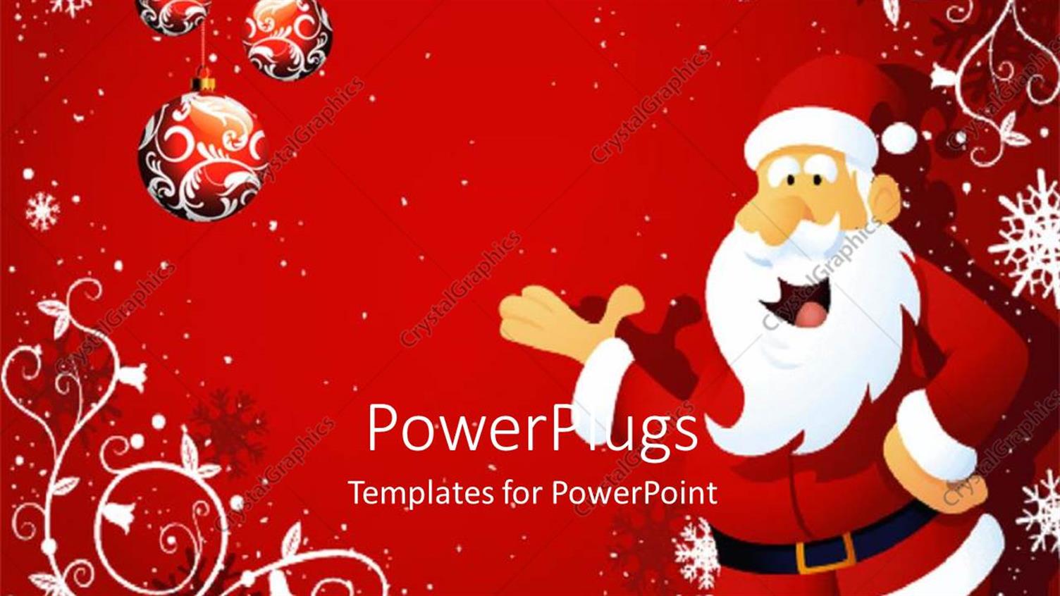 Featuring Santa Being Happy with Reddish Background