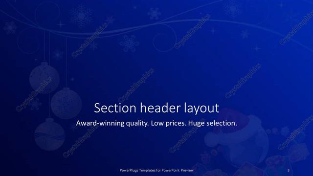 Section Header presentation slide layout