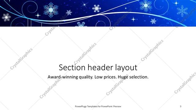 Section Header presentation slide layout
