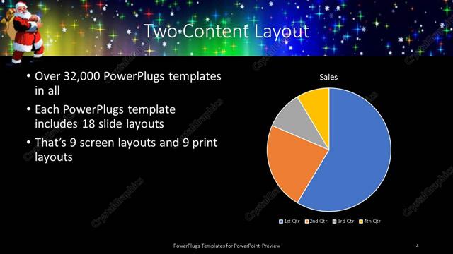 Two Content presentation slide layout