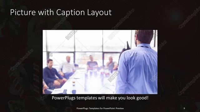 Picture with Caption presentation slide layout