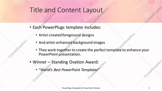 Title and Content presentation slide layout