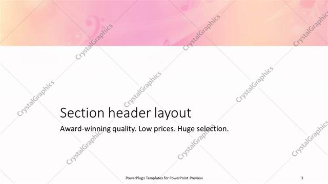Section Header presentation slide layout