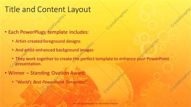 Title and Content presentation slide layout