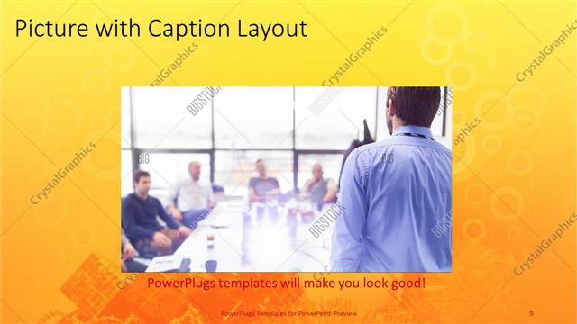 Picture with Caption presentation slide layout