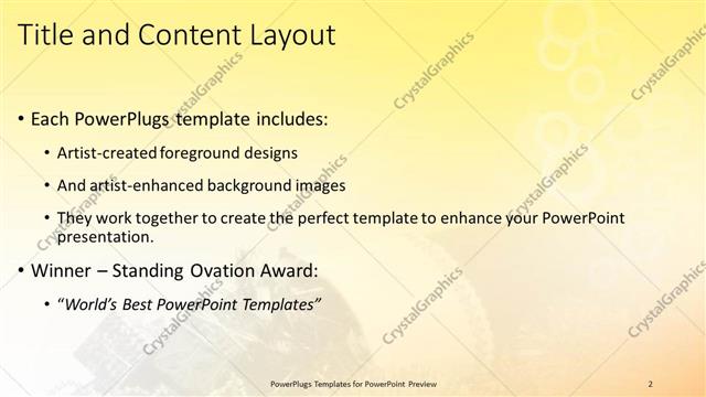 Title and Content presentation slide layout