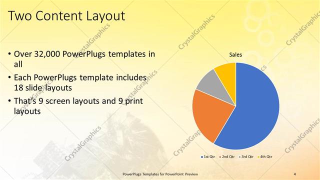 Two Content presentation slide layout