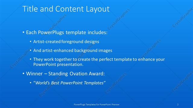 Title and Content presentation slide layout