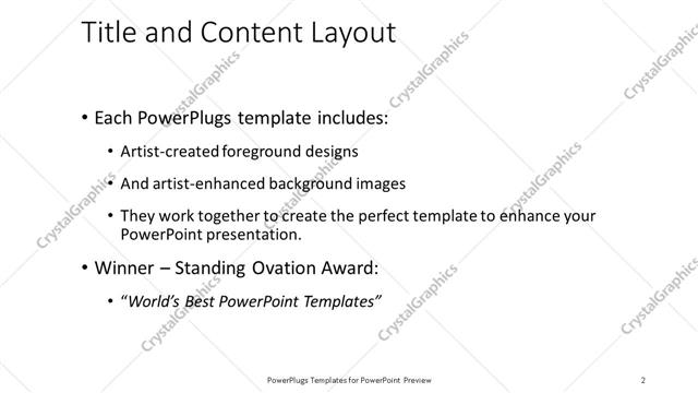 Title and Content presentation slide layout