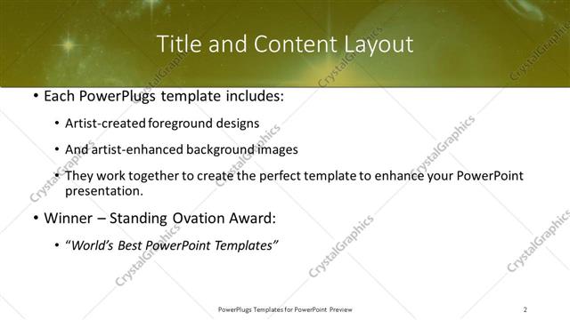 Title and Content presentation slide layout