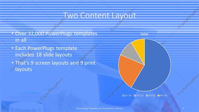 Two Content presentation slide layout