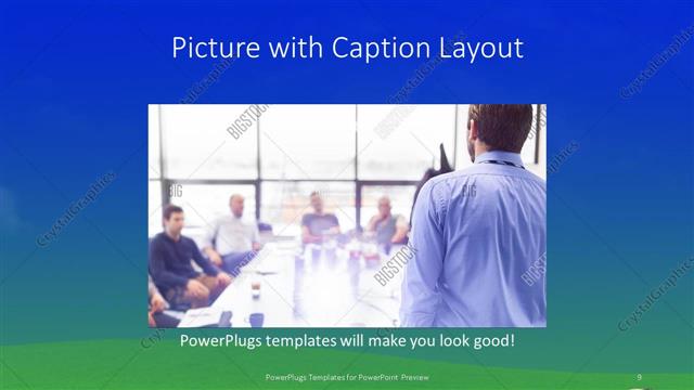 Picture with Caption presentation slide layout
