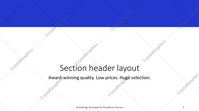 Section Header presentation slide layout