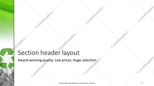 Section Header presentation slide layout