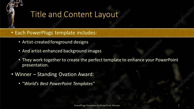 Title and Content presentation slide layout