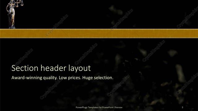 Section Header presentation slide layout
