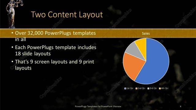 Two Content presentation slide layout