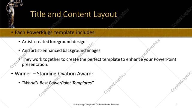 Title and Content presentation slide layout