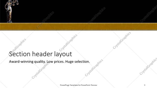 Section Header presentation slide layout