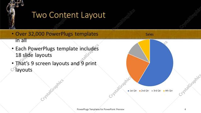 Two Content presentation slide layout