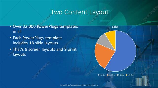 Two Content presentation slide layout