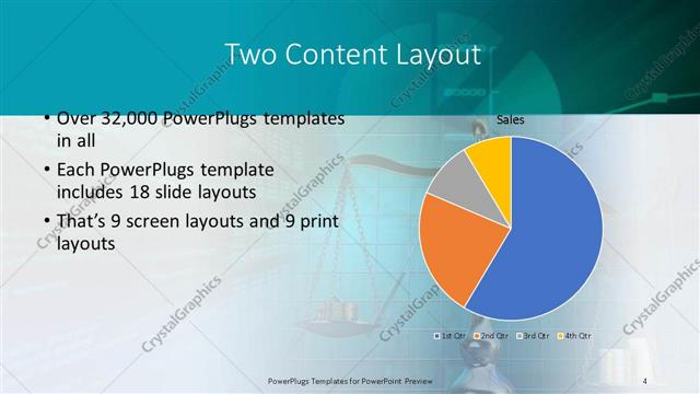 Two Content presentation slide layout