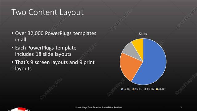 Two Content presentation slide layout
