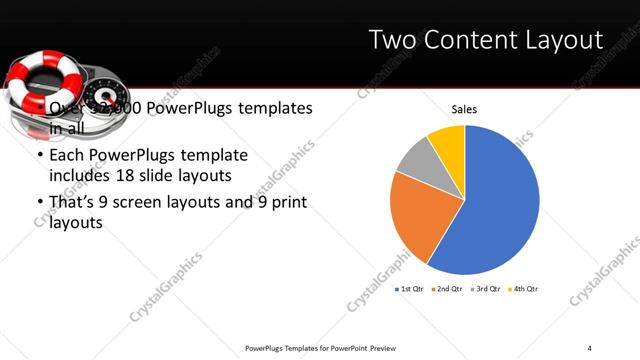 Two Content presentation slide layout
