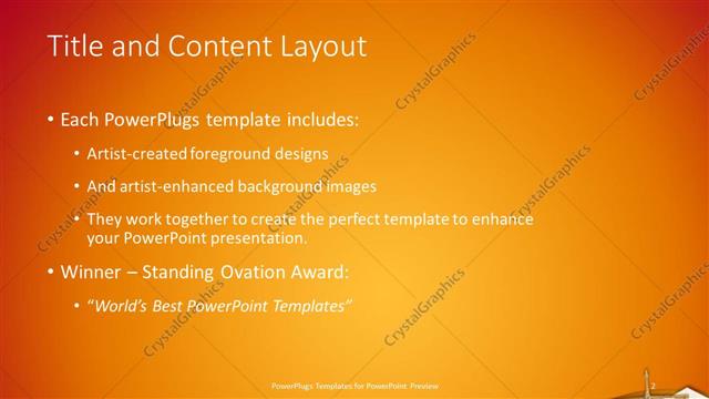 Title and Content presentation slide layout